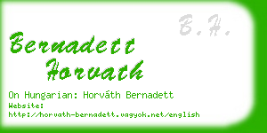 bernadett horvath business card