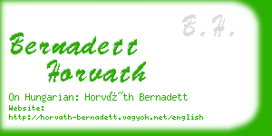 bernadett horvath business card